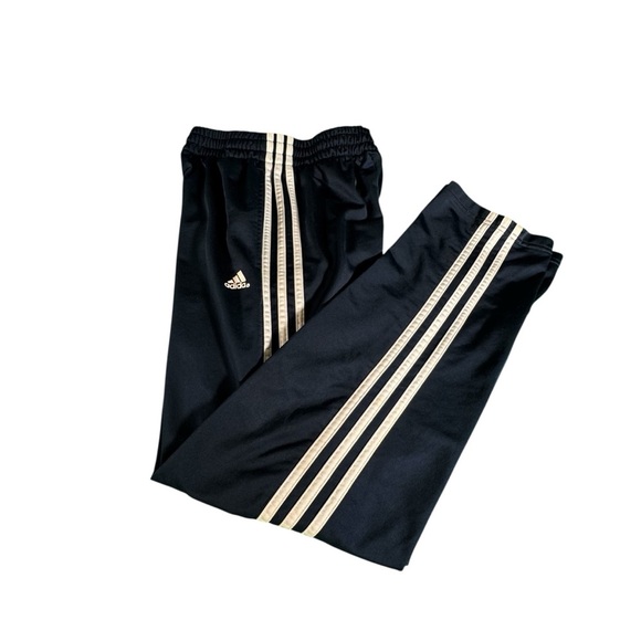 Adidas Youth Track Pants Navy Blue White 3-Stripes Size L 14/16 Athletic Fit - Picture 2 of 11